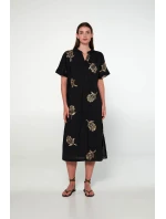 Vamp - Vyšívané šaty s krátkými rukávy 20457 - Vamp
