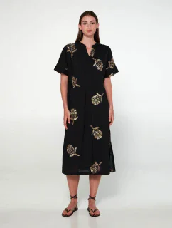 Vamp - Vyšívané šaty s krátkými rukávy 20457 - Vamp