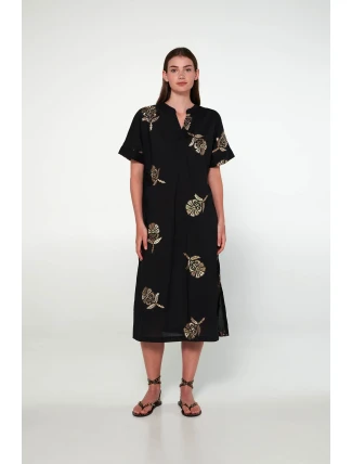 Vamp - Vyšívané šaty s krátkými rukávy 20457 - Vamp