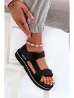 Dámské sandály na platformě Big Star Black Dámské sandály na platformě Big Star Black