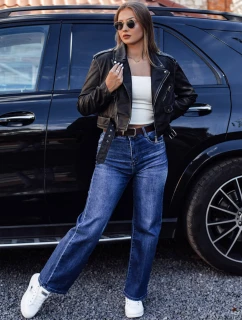 Dámské džínové kalhoty RETROFIT baggy s páskem v modré barvě FashionStreet UY2233