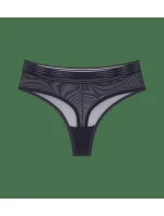 Tempting Sheer Highwaist String - BLACK - TRIUMPH BLACK - TRIUMPH