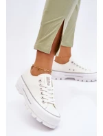 Látkové tenisky na platformě Big Star LL274150 Bílá
