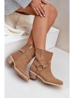 Boty Z Přírodní Semiše Na Podpatku Béžové Zazoo 3444/2 Boty Z Přírodní Semiše Na Podpatku Béžové Zazoo 3444/2