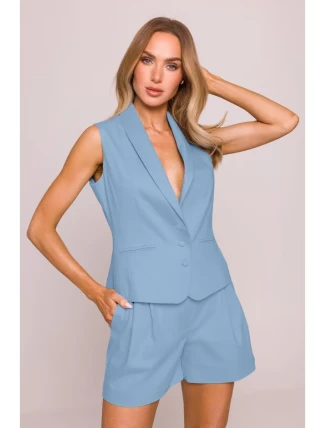 M859 Džínová vesta - světle modrá