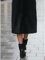 Dámské černé boty na podpatku FashionStreet ZY1311 Dámské černé boty na podpatku FashionStreet ZY1311