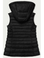 Černá dámská prošívaná vesta s kapucí (16M9139-392)