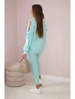 Sada mikiny s mašlí na rukávech a legínách mincovna