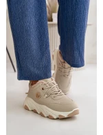 Zateplené Dámské Sportovní Boty Na Šněrování Na Platformě Béžové Bialoa Zateplené Dámské Sportovní Boty Na Šněrování Na Platformě Béžové Bialoa