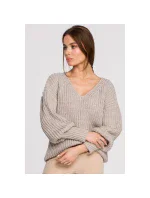 Dámský svetr S268 béžový - Stylove Dámský svetr S268 béžový - Stylove