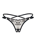 Dámská kouzelná tanga Vila Blanes Crotchless thong  béžová - Obsessive