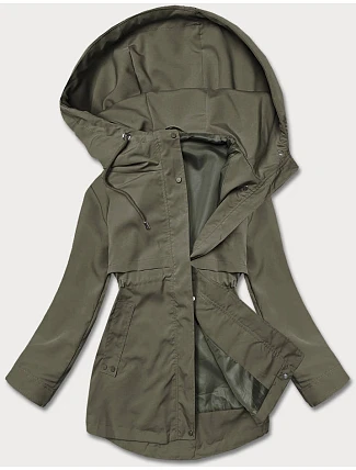 DÁMSKÁ KHAKI BUNDA S TENKOU PODŠÍVKOU (B8120-11)