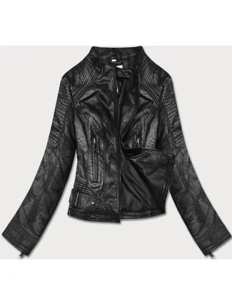 Černá bunda ramoneska se stojáčkem (HM22) Černá bunda ramoneska se stojáčkem (HM22)