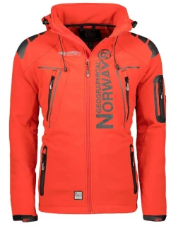 Geographical Norway pánská sportovní bunda Techno MEN 056 BS3 s nastavitelnou kapucí nepromokavá červená (WU1060H/GN) pánské