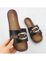 Dámské žabky s ornamentem černé Sergio Leone SK077H