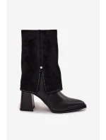 Kožené dámské kotníkové boty na sloupku s ohnutým lýkem vyhřívané Maciejka K7206-01 Černé Kožené dámské kotníkové boty na sloupku s ohnutým lýkem vyhřívané Maciejka K7206-01 Černé