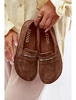 Kožené mokasyny Barefoot Z Zazoo hnědé