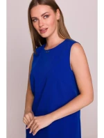 S408 Šaty bez rukávů - královská modř S408 Šaty bez rukávů - královská modř