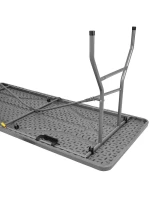 DŘEVĚNÝ STŮL SKLÁDACÍ V KUFŘÍKU 180x74CM MAX.100KG DŘEVĚNÁ DESKA TEMNĚ ŠEDÁ DŘEVĚNÝ STŮL SKLÁDACÍ V KUFŘÍKU 180x74CM MAX.100KG DŘEVĚNÁ DESKA TEMNĚ ŠEDÁ