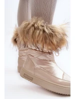 Dámské sněhule s kožešinou Béžová Big Star