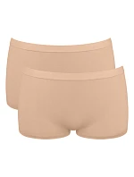 Dámské kalhotky GO Sense Short 2P - BROWN - béžové 1195 - SLOGGI