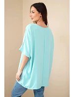 Halenka oversize s přívěskem mintová