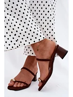 Klapky na podpatku model 228794 Step in style Klapky na podpatku model 228794 Step in style