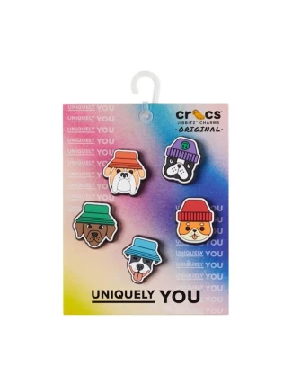 Crocs Jibbitz™ Dogs In Hats 5 Pack pin 10012184 Crocs Jibbitz™ Dogs In Hats 5 Pack pin 10012184