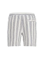 Jack&Jones pánské šortky JPSTJAIDEN COBA STRIPE JOG SHORTS REG SN 12274413 CLOUD DANCER/STRIPES