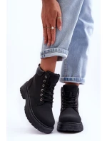 Dámské zateplené kožené boty černé Corbin Dámské zateplené kožené boty černé Corbin