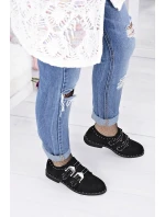 Dámské Polobotky Se Sponami Lu Boo Černé Dámské Polobotky Se Sponami Lu Boo Černé