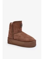 Veganské voděodolné sněhule na platformě D.Franklin Tmavě béžová