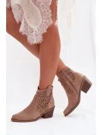 Boty na podpatku model 224424 Step in style Boty na podpatku model 224424 Step in style