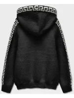 Černý přehoz přes oblečení ála alpaka s kapucí (B6001-1)