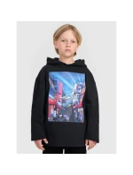 Chlapecká nepruhovaná mikina s kapucí 4F 4FJRAW25TSWSM2345-20S Chlapecká nepruhovaná mikina s kapucí 4F 4FJRAW25TSWSM2345-20S