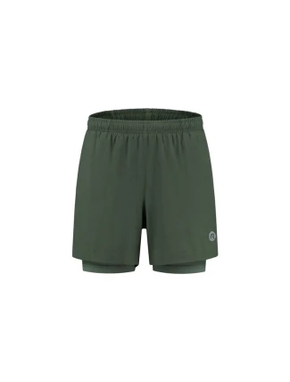 Rogelli šortky 2v1 ESSENTIAL zelené 3XL