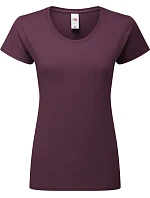 Fruit of the Loom Lady-Fit Iconic 195 T Dámské tričko z těžké bavlny 16.1424 dark plum Fruit of the Loom Lady-Fit Iconic 195 T Dámské tričko z těžké bavlny 16.1424 dark plum