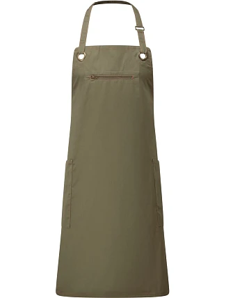Premier PR 121 Zástěra s laclem a bočními kapsami "Barley" 39.0121 olive/chestnut Premier PR 121 Zástěra s laclem a bočními kapsami "Barley" 39.0121 olive/chestnut