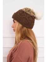 Fleecová čepice Alice K248 cappuccino+ecru Fleecová čepice Alice K248 cappuccino+ecru