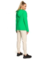 M691 Blejzr s kapucí a jedním knoflíkem - černý