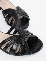 Krásné dámské  sandály černé Obcas