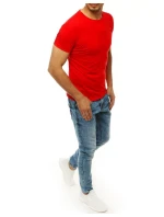 Pánské tričko bez potisku červené FashionStreet RX4189