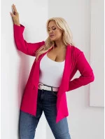 Klasické dámské plus size sako v malinové barvě (8275) Klasické dámské plus size sako v malinové barvě (8275)