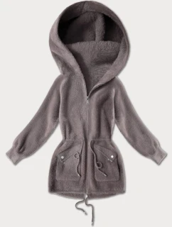 Přehoz přes oblečení typu alpaka v kakaové barvě s kapsami (W010#)