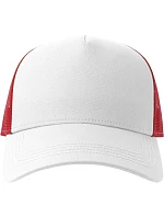 Atlantis Headwear Rapper Cotton-S 5 panelová Trucker kšiltovka 33.0260 white/red Atlantis Headwear Rapper Cotton-S 5 panelová Trucker kšiltovka 33.0260 white/red