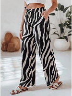 Dámské pruhované kalhoty se širokými nohavicemi ZEBRAVIBE UY2653 béžovo-černé - FashionStreet Dámské pruhované kalhoty se širokými nohavicemi ZEBRAVIBE UY2653 béžovo-černé - FashionStreet