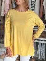 Dámská máslová halenka oversize s přívěskem COMFILA žlutá FashionStreet RY2791