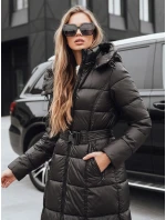 Dámská zimní prošívaná bunda s kapucí černá FashionStreet TY5489 Dámská zimní prošívaná bunda s kapucí černá FashionStreet TY5489