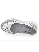 Dámská kožená otevřená bílá obuv S.Barski 7036