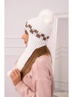 Dámská klapka na uši Nadia K321 bílá